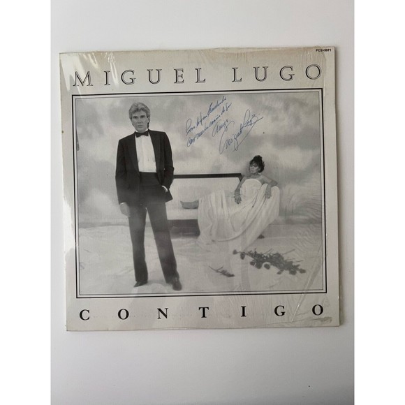 Miguel Lugo Contigo 1986 LP PCS 9971 Shrink Autographed EX - Picture 1 of 7